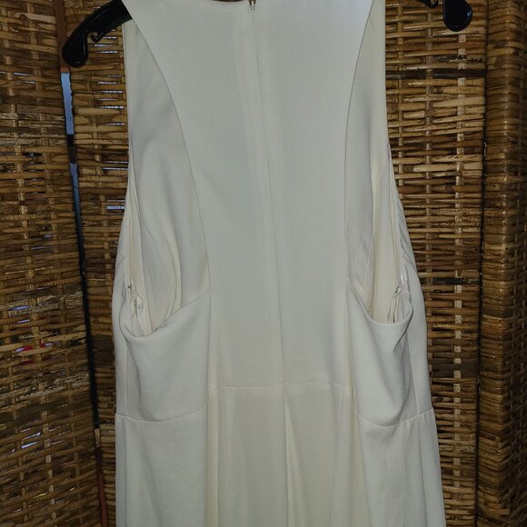 David’s Bridal DB Studio Pant Romper Soft White Sz 22 Lined Elegant Wide Leg - Picture 6 of 7